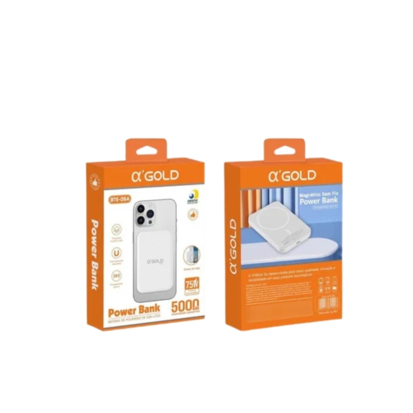 03352de0c68a4d6e9f93759d456c5b8c-17.jpg Carregador Magsafe Wireless Agold 5000Mah 7,5W - Bte-06