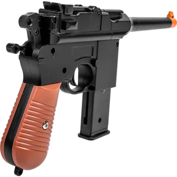 Pistola De Pressão Mola Polímero VG Mauser C96 V10 + Esferas Bbs 6mm (150 Un)