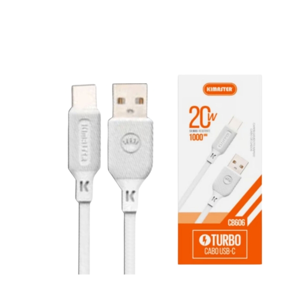 Cabo Carregador Kimaster 1M Type C - Cb606/Cb602