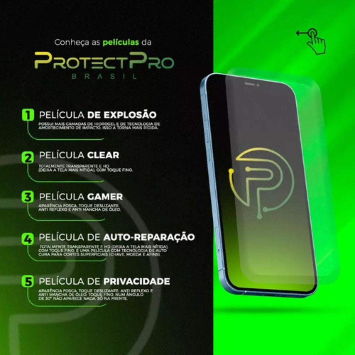 Pack C/ 10 Un Películas P/ Recorte Tablet 11" Protect Pro- Clear HD - Imagem 3