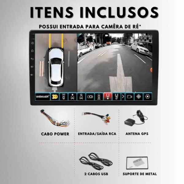 Tela Multimídia Automotiva Knup 7 Polegadas - Kp-Ra922