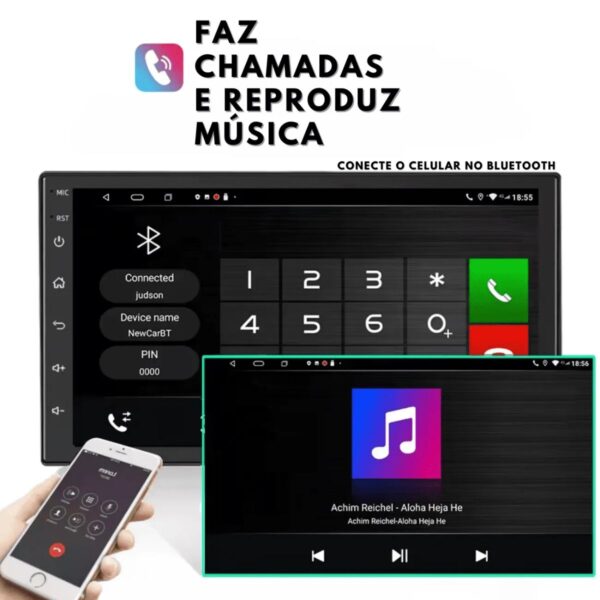 Tela Multimídia Automotiva Knup 7 Polegadas - Kp-Ra922