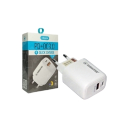 Fonte Doméstica Kimaster Usb + Usb-C Turbo 3.0A - T110