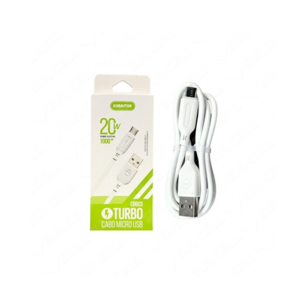 Cabo Carregador Kimaster 1M V8 - Cb603