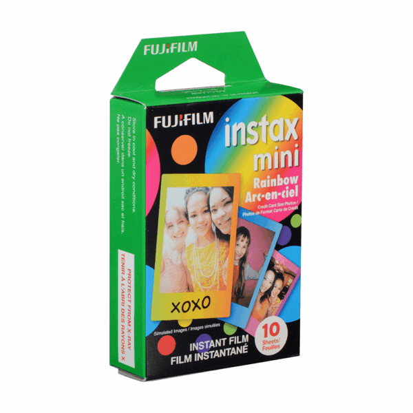 Film Câmera Fotográfica Instax Mini Fujfilm - 10 Fotos Rainbow
