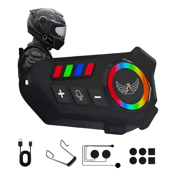 Fone Bluetooth C/ Microfone A Prova Dágua P/ Capacete Altomex - B07