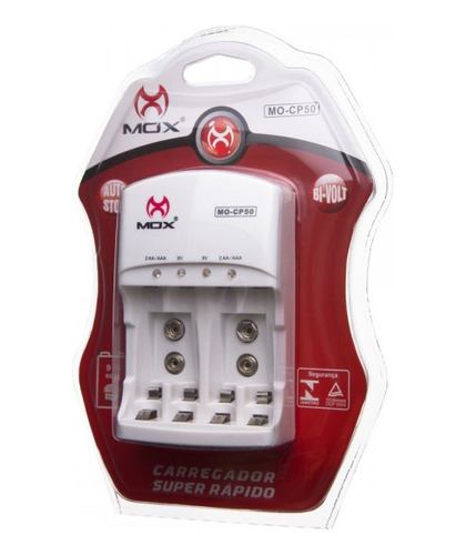 Carregador De Pilhas Mox - Mo-Cp50