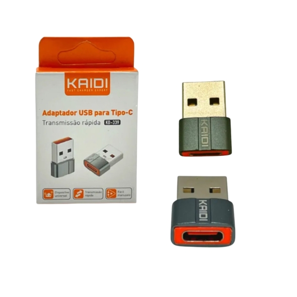 5525877848d9a126f1cce1007313298a-26.jpg Adaptador Conector Usb Macho P/ Type-C Femea Kaidi - Kd-339