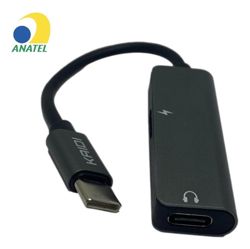 Adaptador Áudio E Carregamento Type-c/Type C - Kd-212