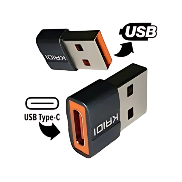 5bf98515300278d25bd7bb4d5c9760d6-25.jpg Adaptador Conector Usb Macho P/ Type-C Femea Kaidi - Kd-339