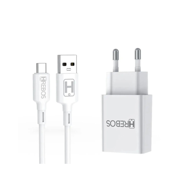 Kit Carregador Celular 3.1A Hrebos Type-C - HS-150C