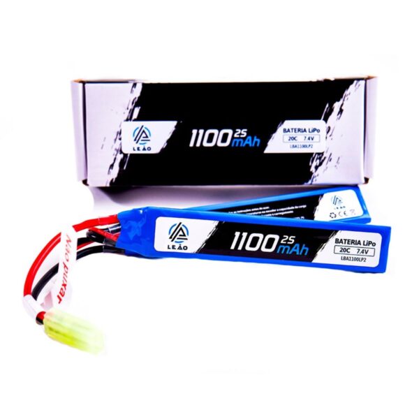Bateria Lipo ULTRA - 7.4V/2S(2 pack) - 1100mAh - 20C/40C - Imagem 2