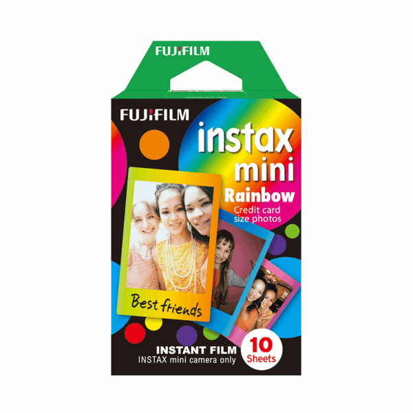 Film Câmera Fotográfica Instax Mini Fujfilm - 10 Fotos Rainbow