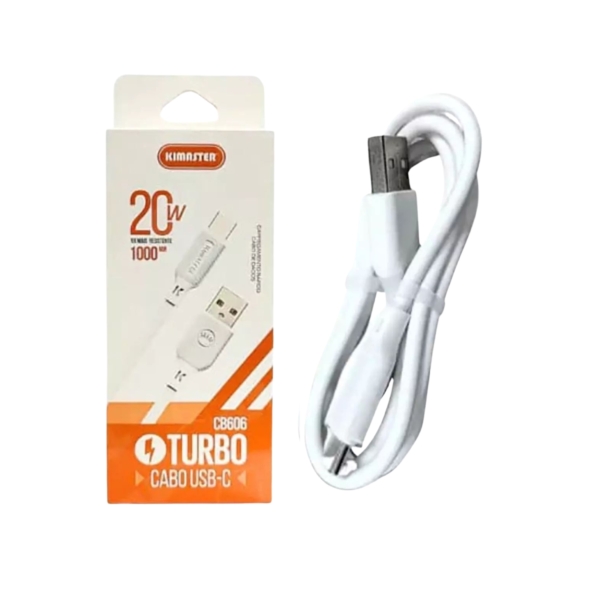Cabo Carregador Kimaster 1M Type C - Cb606/Cb602