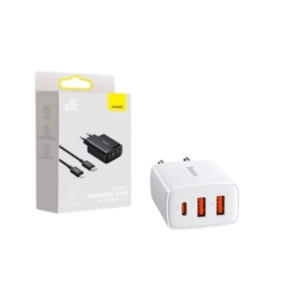 Fonte Doméstica Baseus 30W 2Usb+Usb-C Turbo - Ccxj070000