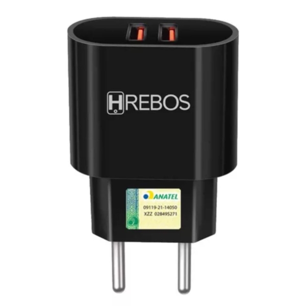 Fonte Doméstica Hrebos 2Usb 2.4A - HS-397