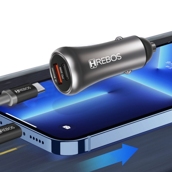 8a7f48e0db5c3aab8282a7ed6c7758df-16.jpg Carregador Veicular Hrebos Usb-C + Usb - CRV-395