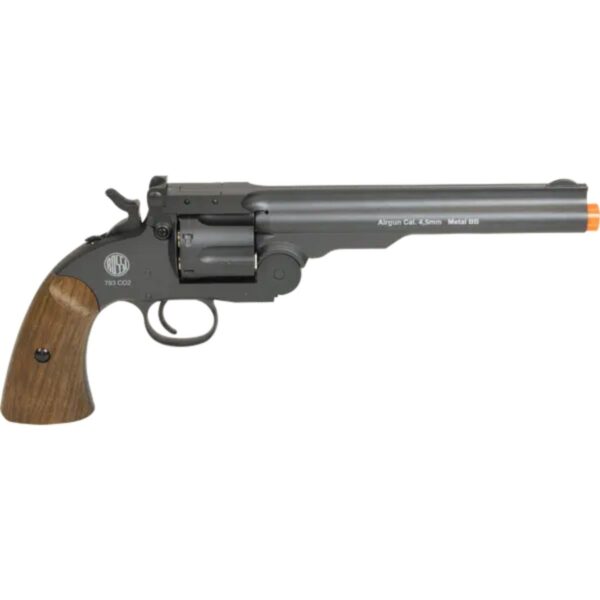 Revólver de Pressão Cowboy CO2 7" 4,5mm + 5 Cápsulas de Co2 + Esfera de Aço 4,5mm
