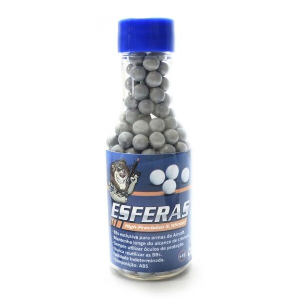 8f7b33dd0b28410451ddd36c3518fdf7.jpg Munição de Airsoft Esfera Plástica Bbs Leão 6MM - 0,42 G (300 UN)