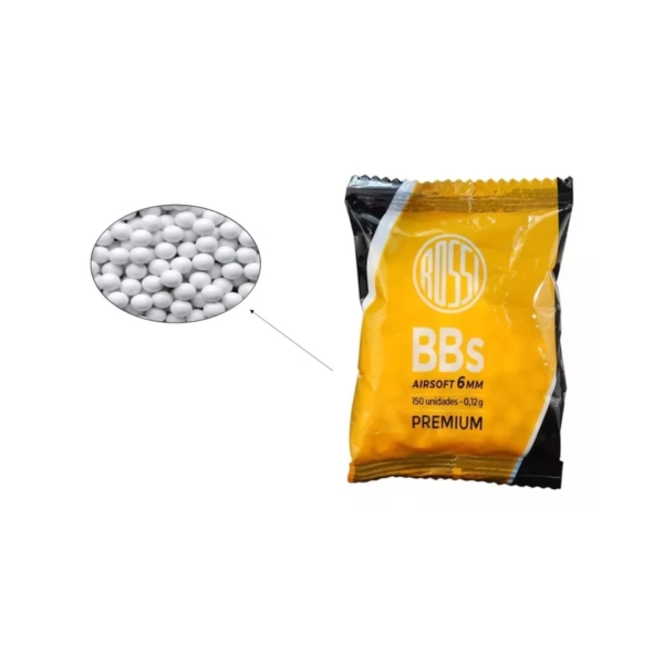 a493c6146f6e1c1fd8dab089518bfc00-17.jpg Munição De Airsoft Esfera Plástica Bbs Rossi 6mm - 0,12 G Saco (150 Un)