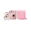Kit Câmera Instax Mini 12 Bolsa + Filme - Rosa Gloss