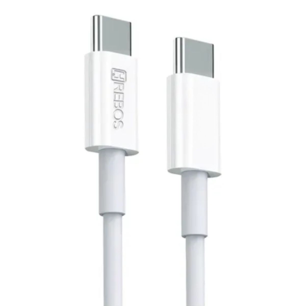 Cabo Carregador Hrebos Tech Led Usb-C/Type-C 100W - CB-371C