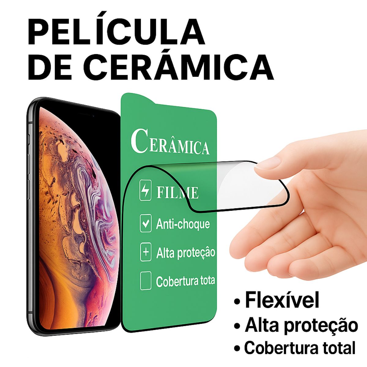 Película Cerâmica Nano App - iPhone Antigo - Imagem 2