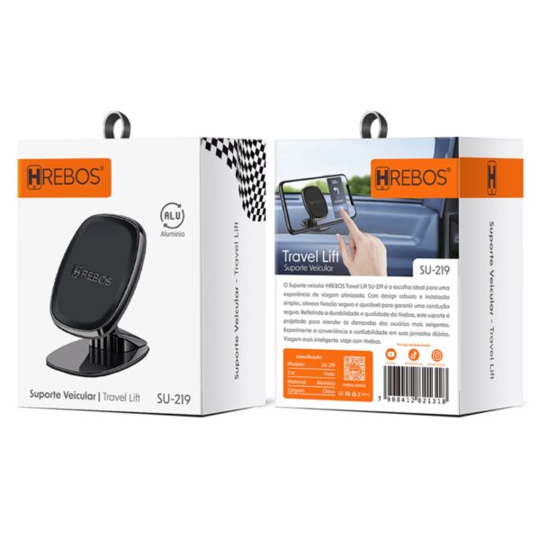 Suporte Celular Veicular Hrebos Magnético - SU-219