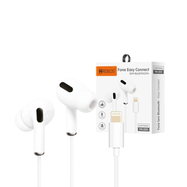 Fone De Ouvido Hrebos Lightning - FN-201i