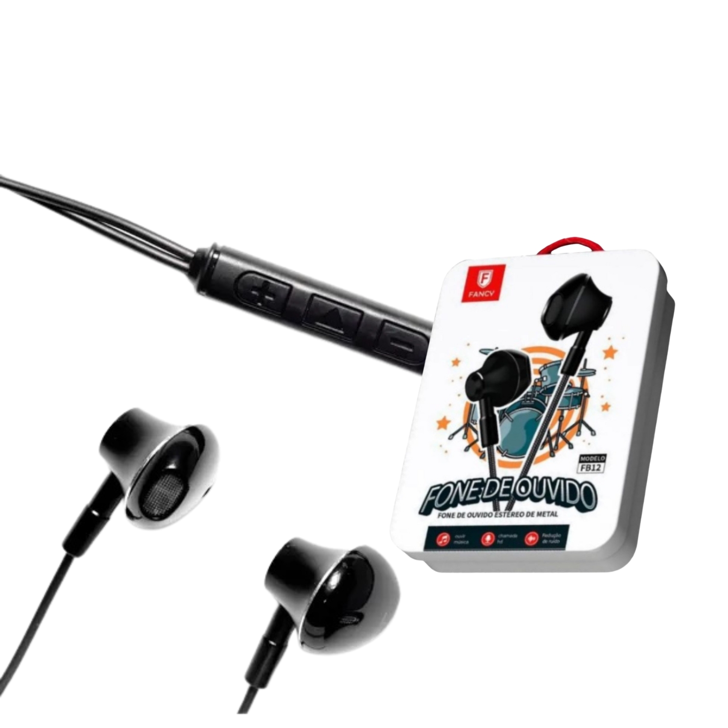 Fone De Ouvido Earphones Fancy Lata - Fb12/Fb06 - Uni Atacado
