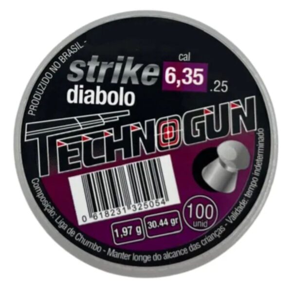 Chumbinho Strike Diabolô 6,35mm - 100 Un