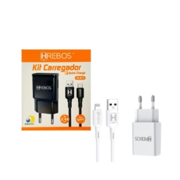 Kit Carregador Celular 3.1A Hrebos Type-C - HS-150C